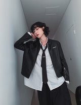 [MADE] Oubly leather racer jacket (2 color)