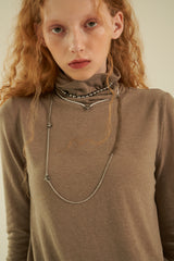 GREY PEARL SHORT NECKLACE (6661871075446)