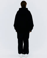 スプレーラビットフーディ/SPRAY RABBIT HOODIE-BLACK