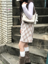 レイヤードロマンティックチェッカービスチェドレス