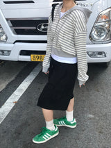 カミラストライプジップアップ