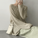 Hwiby Lip Round Long Sleeve Knitwear
