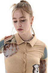 オブジェクトカラーシャツ/OBJET COLLAR T-SHIRT