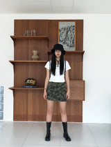 Dear Basic Ribbed Square Neck Short Sleeve T-shirt