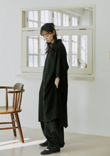 ユニセックスワイドスリーブロングシャツ/unisex wide sleeve long shirts black