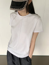 モンクベーシックセンターインシジョン半袖Tシャツ / [MADE] Monk Basic Center Incision Short-Sleeve T-Shirt