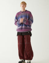 グラデーションセーター/GRADATION SWEATER PURPLE BLUE