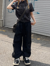 サマーナイロンバルーンダブルカーゴパンツ / Summer nylon balloon double cargo pants