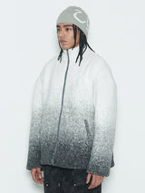 Grey Gradation Sherpa Fur Jacket