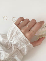 【5本セット】Cree Butterfly レイヤードリングセット