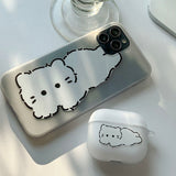 White - リアルファーキャットiPhoneケース