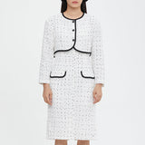 ピュアツイードドレス/PURE TWEED DRESS_WHITE