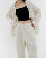 コージーフードジップアップ/Cozy Hood Zip-Up (3color)