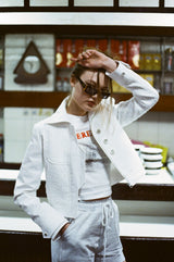 Vegan Leather Tweed mix Jacket (6599539720310)