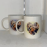 Heart puppy mug (blue&yellow)