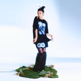 カットアウトグラフィックTシャツ / 222 Cutout graphic t-shirts - Black