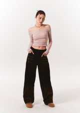 coduroy gradation pt - black