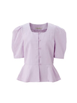 スクエアハルブラウス / Square hul blouse - Lavender