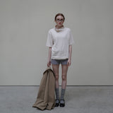 Beige Trench Half Coat