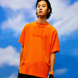 ディタチャブルチェーンテリーTシャツ/[UNISEX] Detachable Chain Terry T-Shirt (Orange)