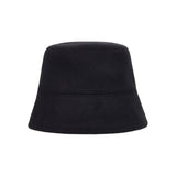 Stud Drop Over Fit Wool Bucket Hat Black