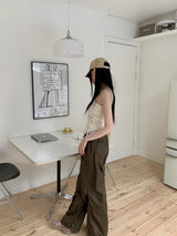 ティニャシャーリングナイロンツーウェイロングジョガーパンツ/Tinya Shirring Nylon Two-Way Long Jogger Pants