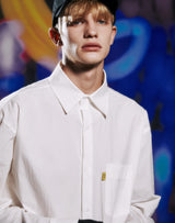 イエロータップオーバーサイズシャツ/YELLOW TAP OVERSIZED SHIRT WHITE