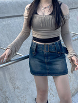 フェアリーオフショルダーシャーリングロングスリーブ / airy Off-Shoulder Shirring Long sleeve
