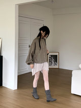 Reira unbalanced cotton mini skirt