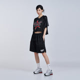 ラウンドメッシュトレーニングショートパンツ ブラック