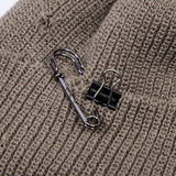 BBD Ripped Custom Long Beanie (Dark Beige)