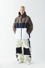 クロスボックスフーデッドジャケット/BSR2223FWJK027 CROSS BOX HOODED JACKET KHAKI WHITE