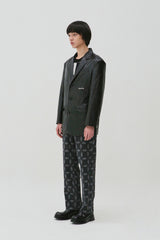 フリップクラックレザーブレザー / FLIP Crack Leather Blazer_Black (6678754295926)