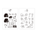 Cat's Day Seal Sticker (2 set)