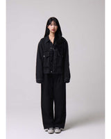 フェードピンタックワイドデニムパンツ / fade Pintuck Wide Denim Pants (2color)