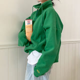 [BELLIDE MADE] TONE UP DOUBLE SIDE RAISED HALF NECK SWEAT