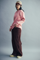 Corduroy Pintuck Band Pants  (brown)