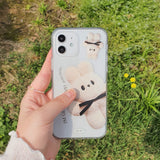 ジャイアントバニーダンダンジェリーハードアイフォンケース/Giant Bunny Dung dung Jelly Hard phone case beige