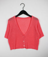 プロデュースショートスリーブカーディガン / Produce short sleeve cardigan (4color)