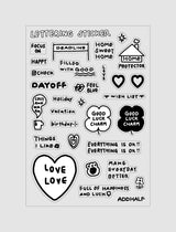 lettering sticker