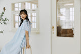 layered ribbon onepiece sky blue