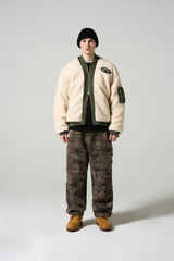 FLEECE MA-1 PADDED JACKET - KHAKI
