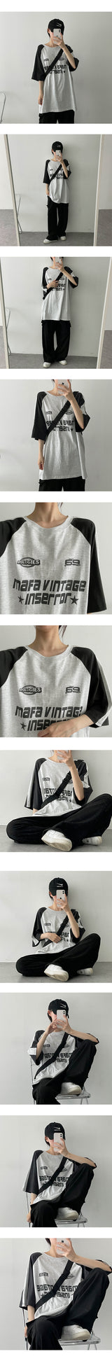 マパカラーラグランボキシー半袖Tシャツ / Mapa Color Raglan Boxy Short Sleeve Tee