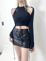 アイストラップセット/346. Eyed strap set (bk, wh)