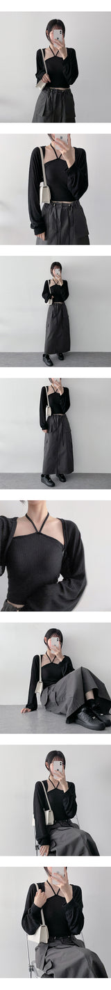 ルーピーホルターネック, ボレロカーディガンセット / Loopy Halterneck, Volero Cardigan Set
