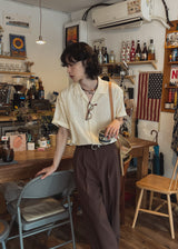fair stripe open shirt (2 color)