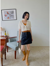 プロデュースショートスリーブカーディガン / Produce short sleeve cardigan (4color)