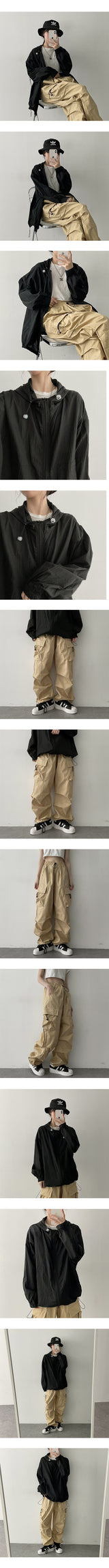 ワットサマーツーウェイフードウィンドブレーカージャンパー / Wat Summer Two-Way Hooded Windbreaker Jumper