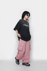 パイピングナイロンカーゴパンツ / Piping nylon cargo pants