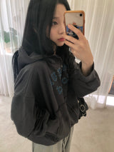 ビンテージデニムフードジップアップ